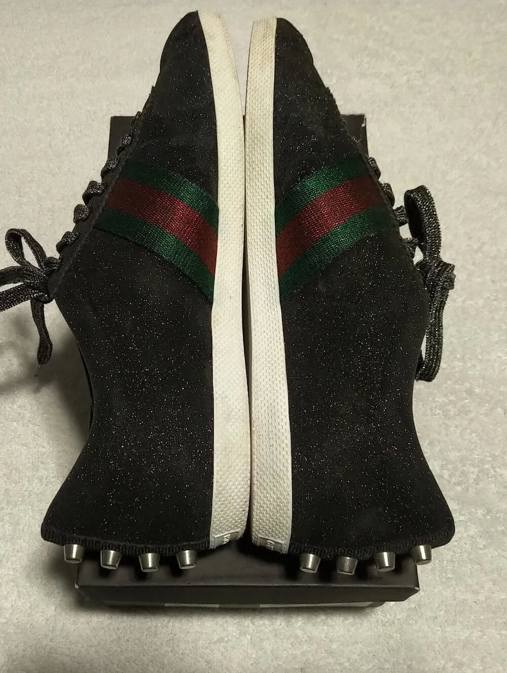 Authentic Gucci Men's Bambi Web Glitter Sneakers - Size 8.5 (Fits Men 9.5)